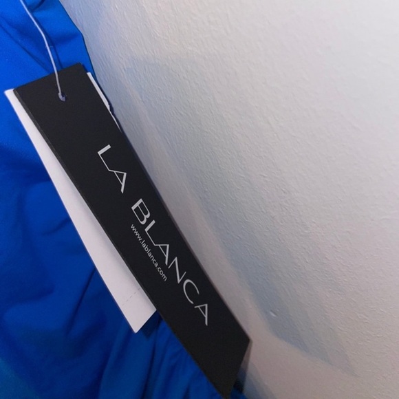 La Blanca Women's One Piece Swimsuit Island Goddess Shirred Side NWT 12 - Picture 5 of 8